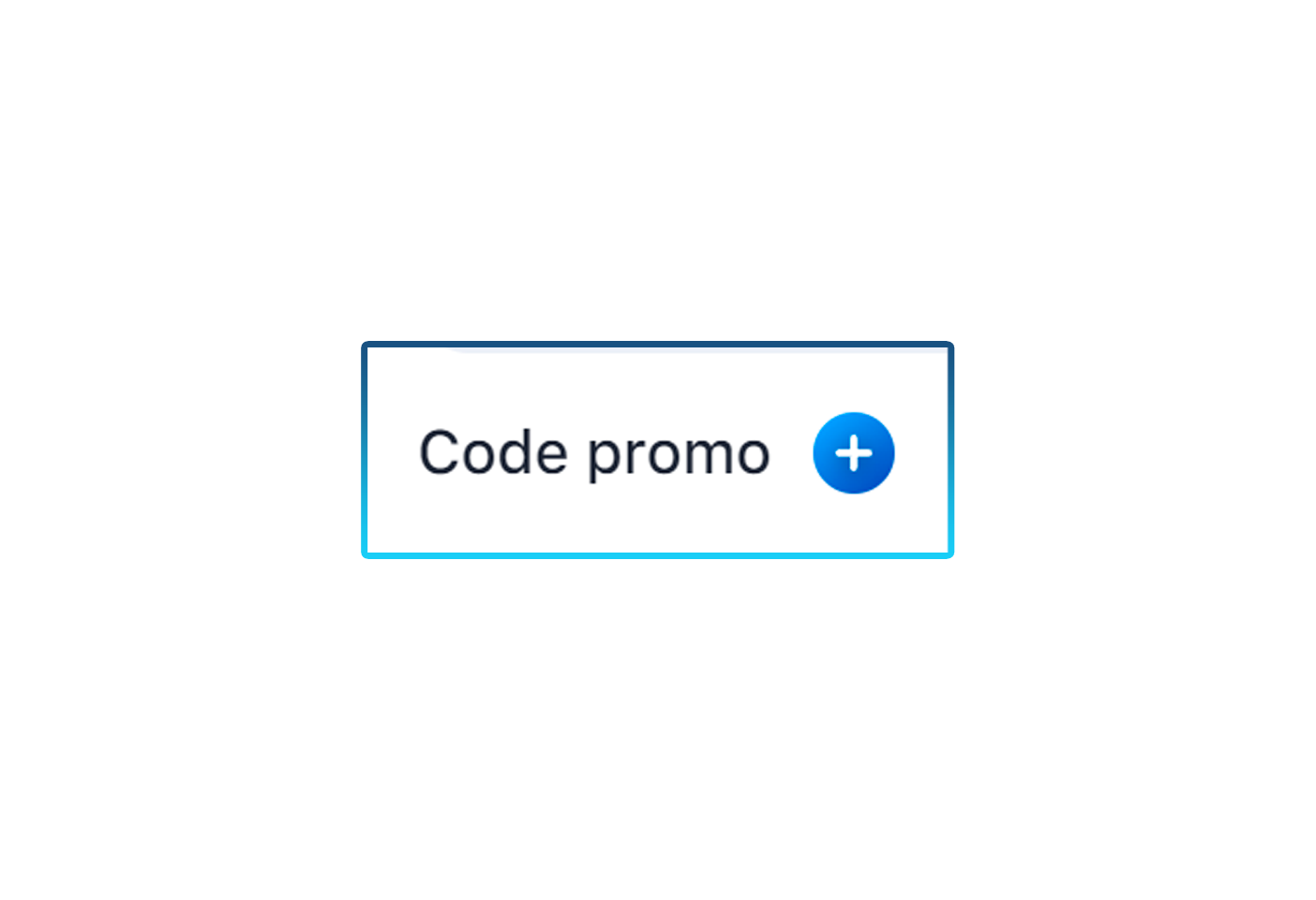 Saisir un code promo